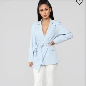 Asymmetrical Plaid Blazer